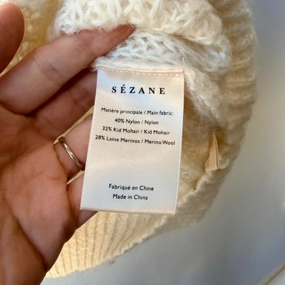 Sézane Dwee Jumper – Size M (White) - Picture 8 of 9